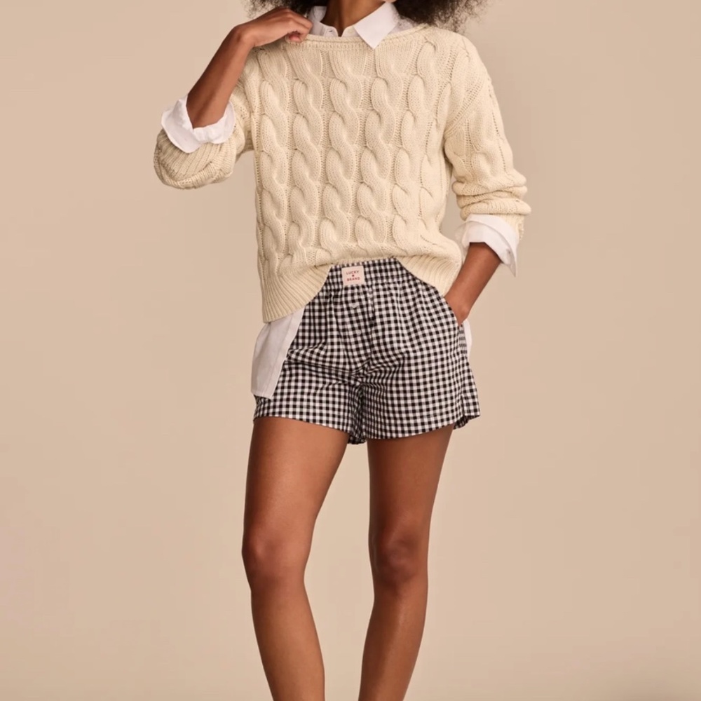 SOLD OUT Lucky Brand Gingham Short, Black, Size S